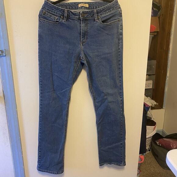 BlueMountain Women 10 Bootcut Blue Denim Cotton Blend Jeans MidRise Medium Wash - Picture 7 of 9